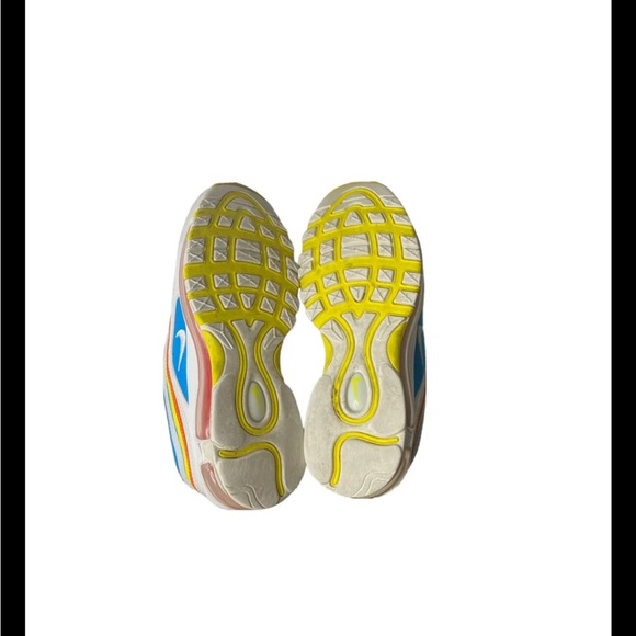 Youth Nike Air max 97 “Summer Pack” Sz 4Y GS White Blue Yellow CK0052-400 WMNS 6 - Picture 11 of 13